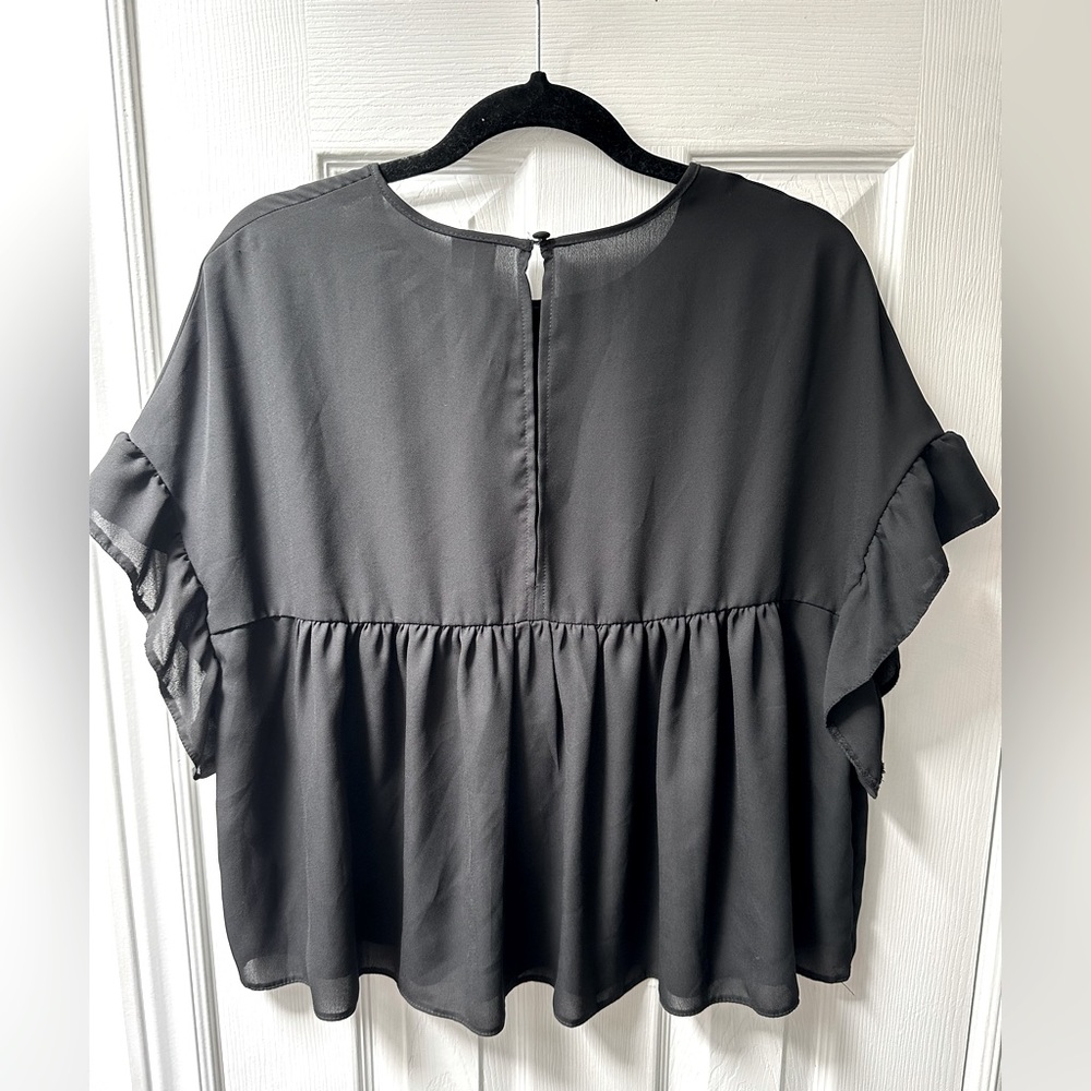 ASOS BLACK BLOUSE - Size US 10 - Oversized - Picture 3 of 4